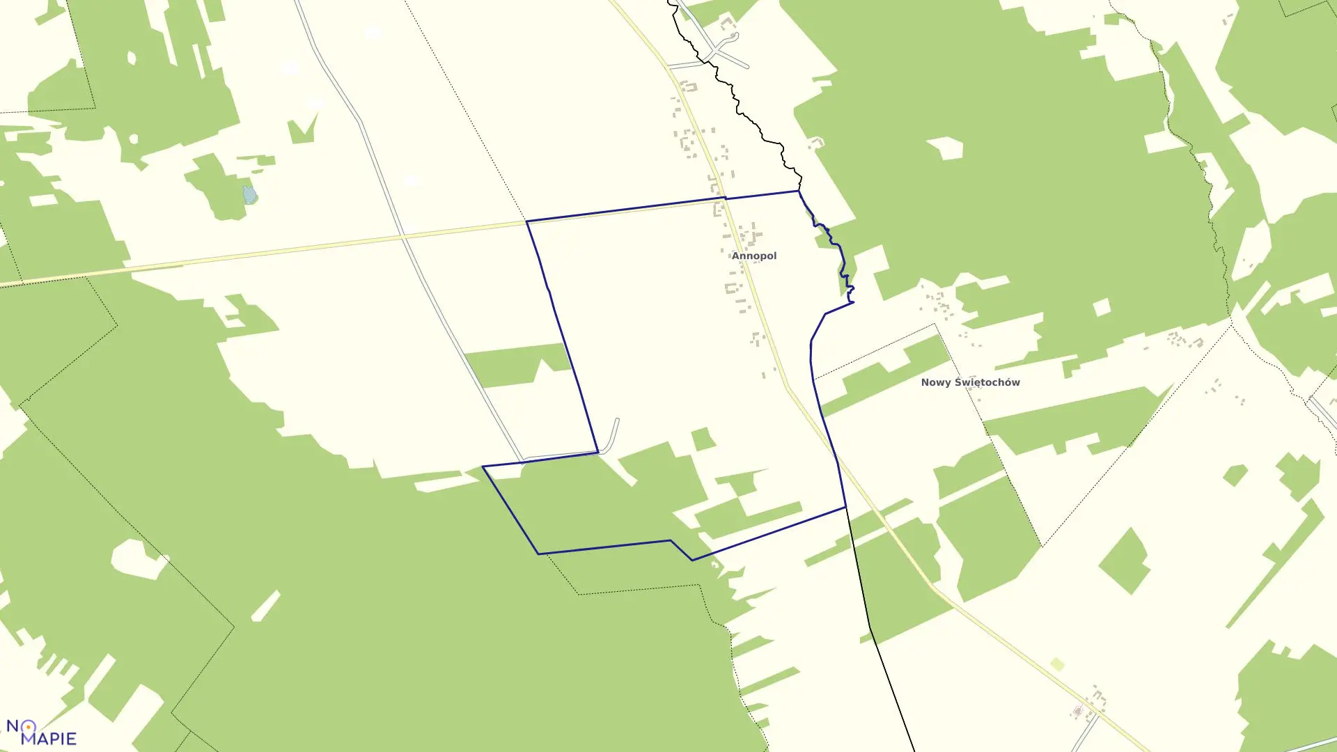 Mapa obrębu ANNOPOL w gminie Strachówka